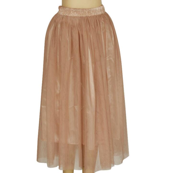 LIVA Tulle Maxi Skirt with Fluffy Design