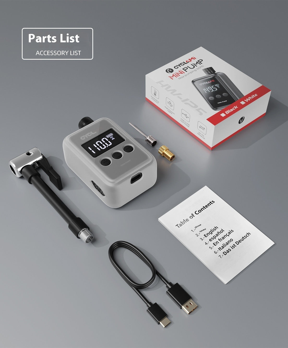 Portable Tire HW-125 Smart Air Pump