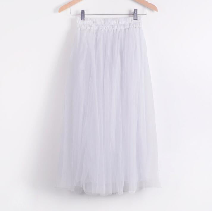 LIVA Tulle Maxi Skirt with Fluffy Design