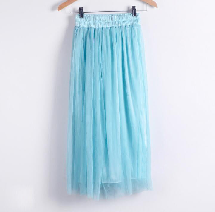 LIVA Tulle Maxi Skirt with Fluffy Design