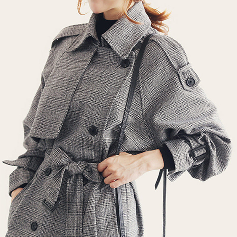 Korean Style Autumn Winter Wool Blend Long Coat