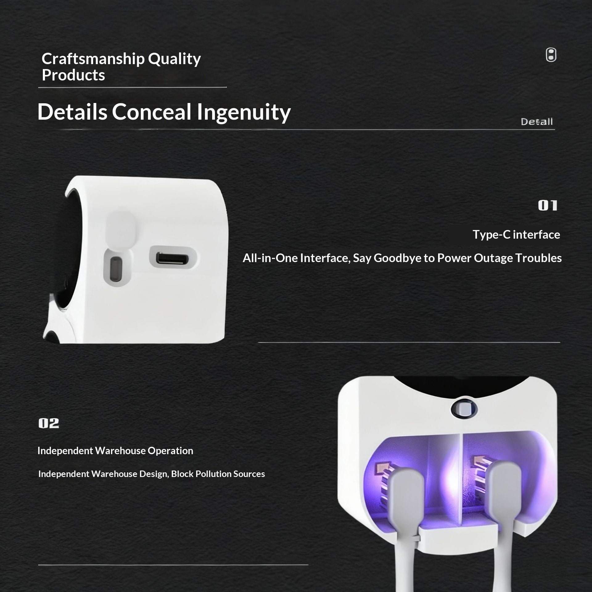 Smart Wall-Mounted Toothbrush Holder