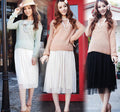 LIVA Tulle Maxi Skirt with Fluffy Design