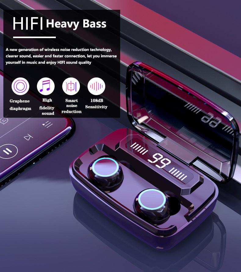 M11 TWS Bluetooth Earbuds with LED Display and Touch