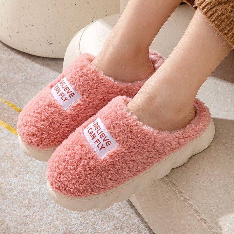 Warm Plush Cotton Slippers for Men and Women Indoors