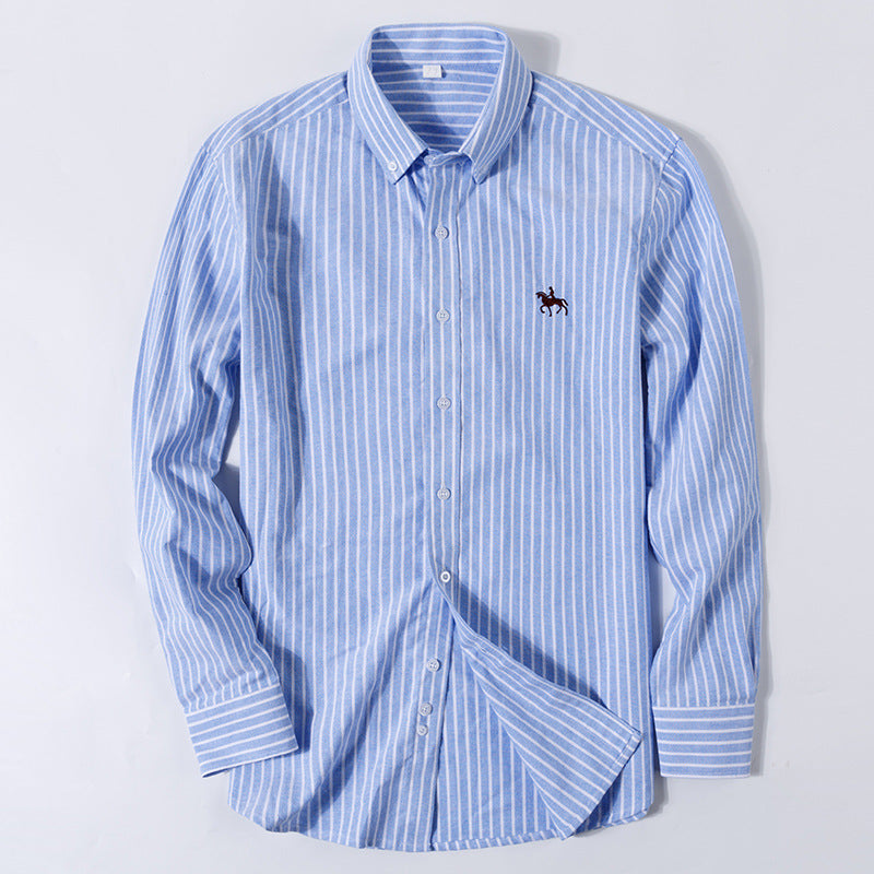 Men's Long Sleeve Oxford Shirt in Plus Sizes 38-46