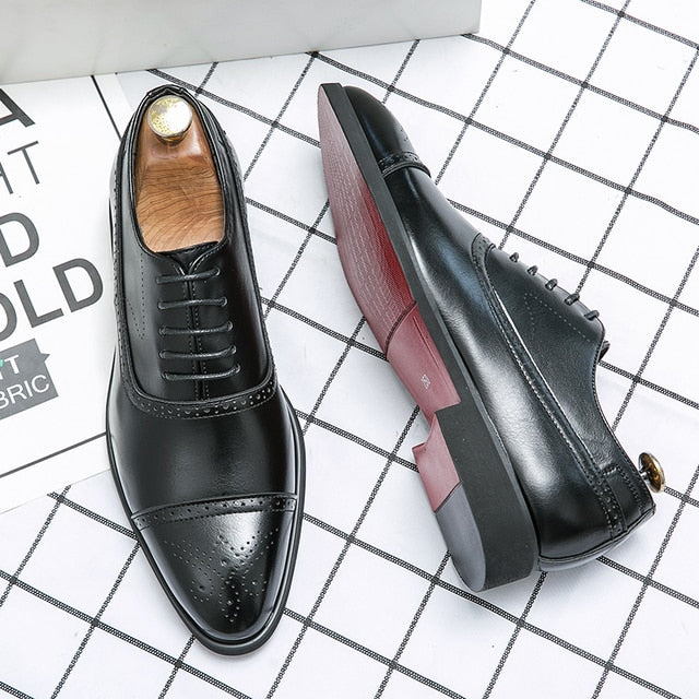 Men's Red Sole Oxfords - Fashionable Casual & Retro