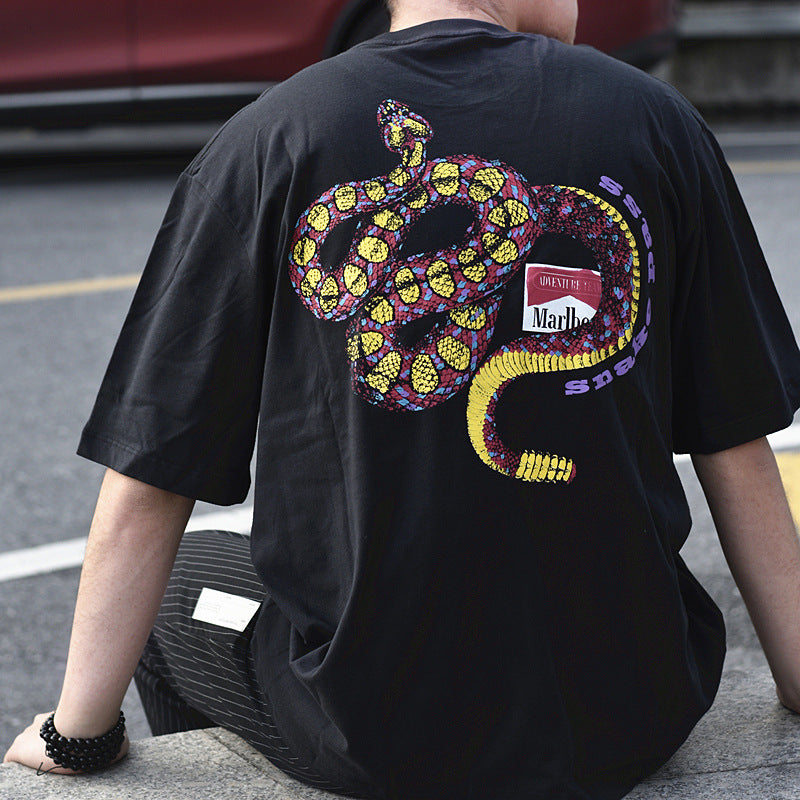 Men's Summer Round Neck Cotton T-Shirt (Short Sleeve)