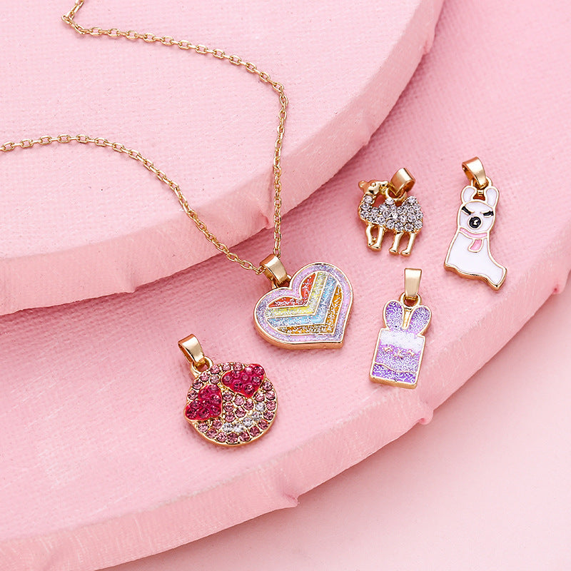 Children's Necklace Set with Adjustable Unicorn Pendant