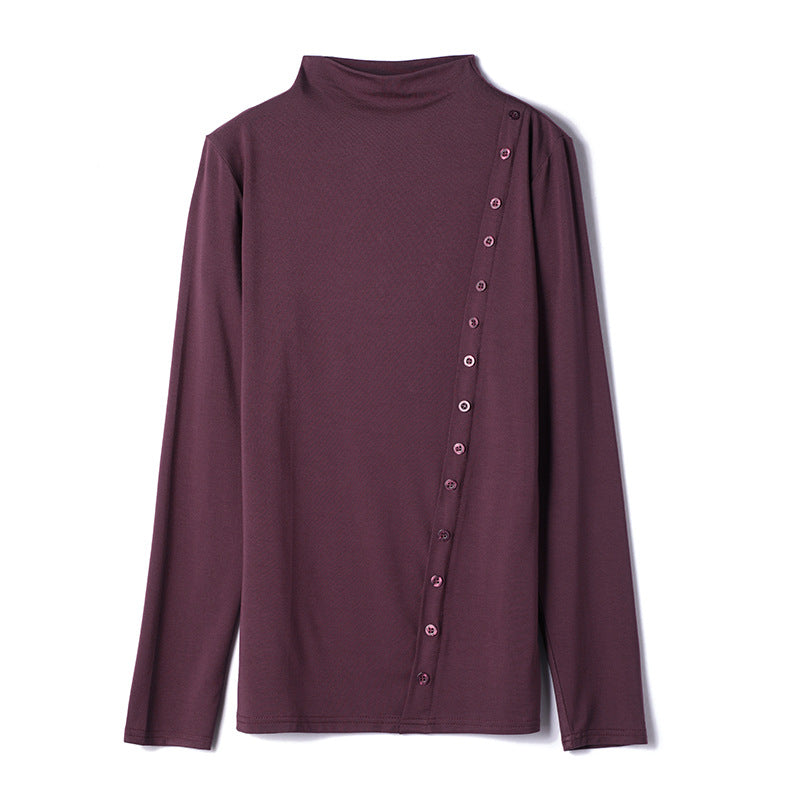 Cotton T-Shirt for Women - Slim Fit Long Sleeve Top