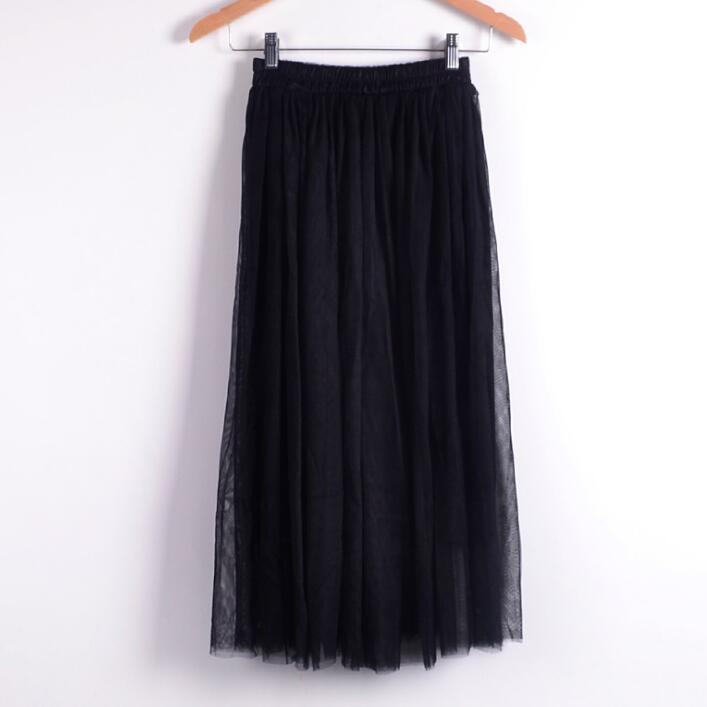 LIVA Tulle Maxi Skirt with Fluffy Design