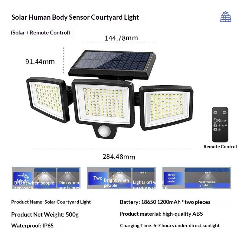 Split Solar-Powered Smart Light with Human Sensor