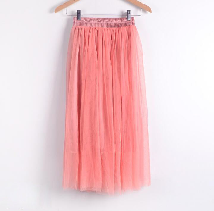 LIVA Tulle Maxi Skirt with Fluffy Design