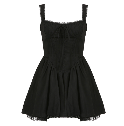 Dark Style Jacquard Sling Dress for Women