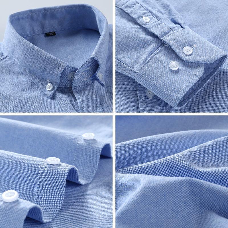 Men's Long Sleeve Oxford Shirt in Plus Sizes 38-46