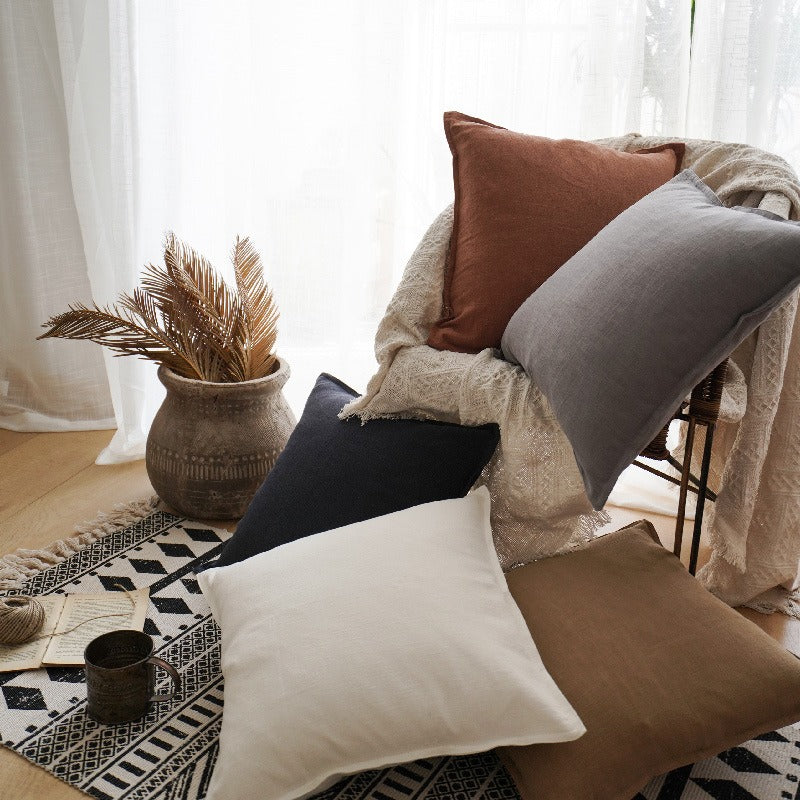 Plain Linen Cushion Pillow
