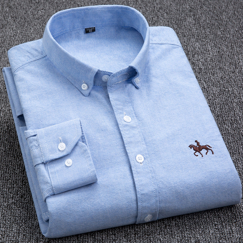 Men's Long Sleeve Oxford Shirt in Plus Sizes 38-46