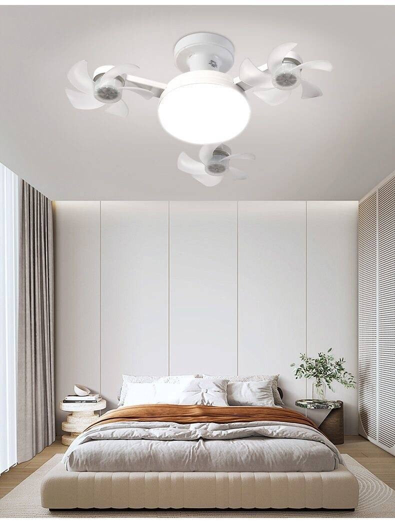E27 Screw Living Room Strong Wind Fan Lamp