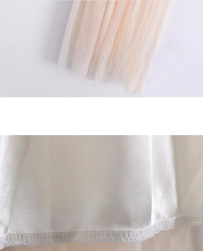 LIVA Tulle Maxi Skirt with Fluffy Design