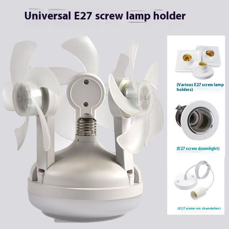 E27 Screw Living Room Strong Wind Fan Lamp