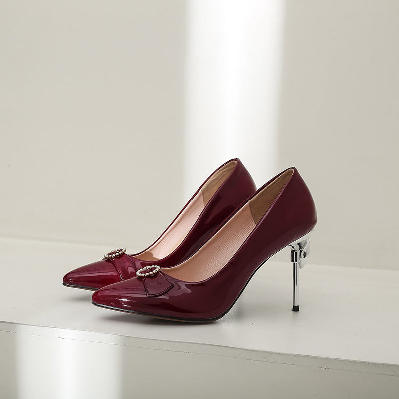 Stylish Pointed Toe High Heels in Sizes 34-50