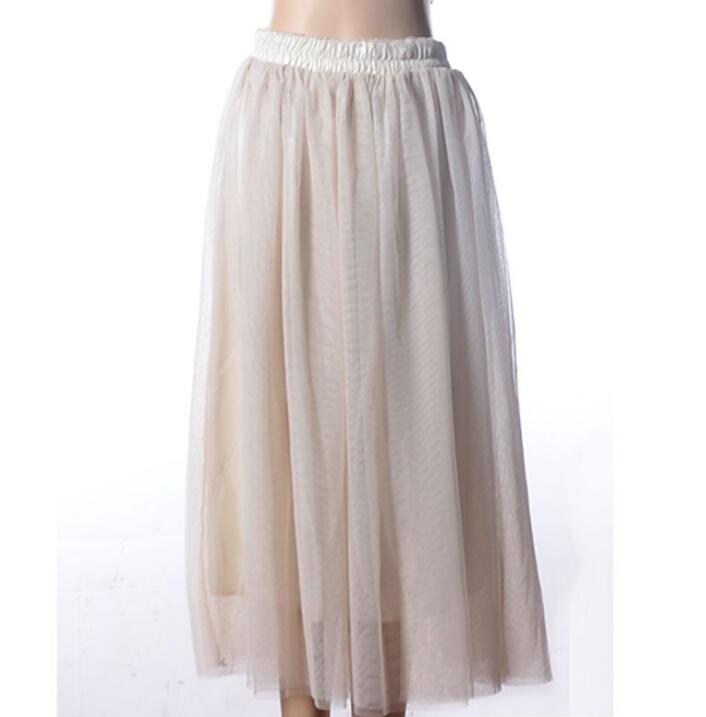 LIVA Tulle Maxi Skirt with Fluffy Design