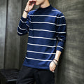 Men's Half Turtleneck Striped Sweater