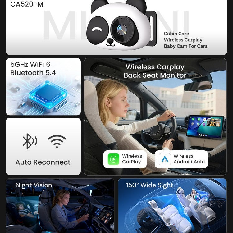 Wireless CarPlay Baby Monitor Camera