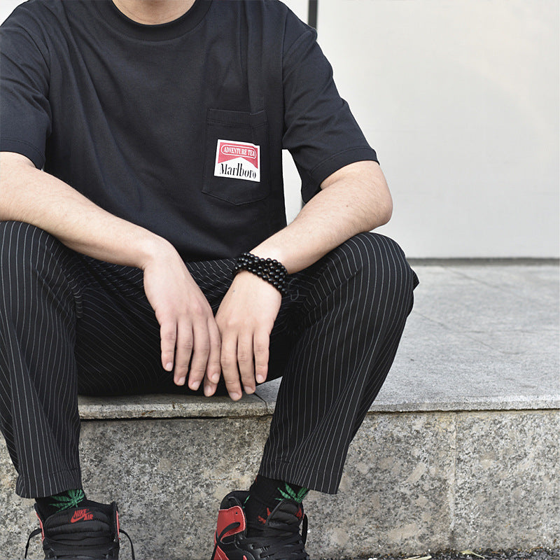 Men's Summer Round Neck Cotton T-Shirt (Short Sleeve)