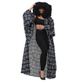Winter Trench Full Sleeve Print Windbreaker Coat for Women