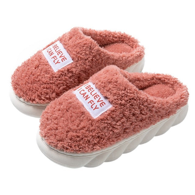 Warm Plush Cotton Slippers for Men and Women Indoors