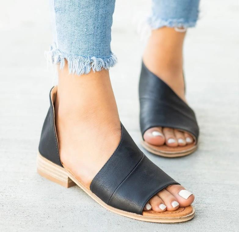 Plus Size Casual Women's Peep Toe Leopard Sandals