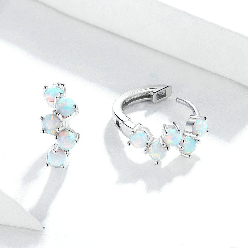 S925 Silver Dreamy Bubble Earrings with Colorful Opal