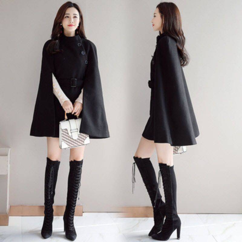 Thick Woolen Cloak Coat for Winter