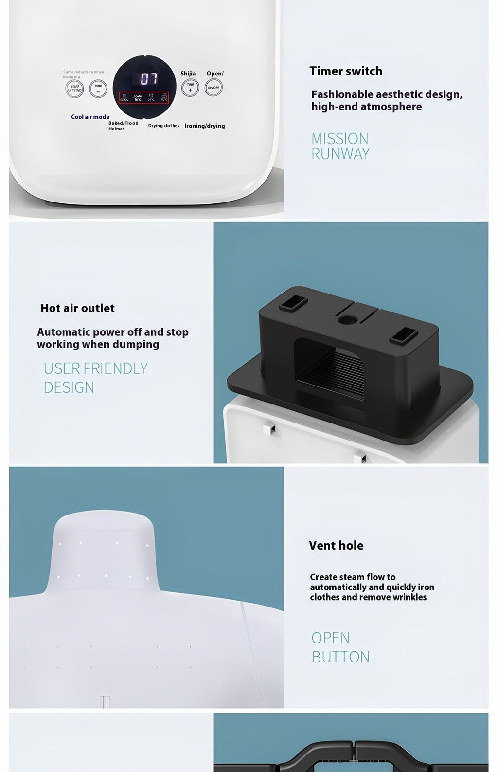 Inflatable Portrait Ironing & Drying Machine
