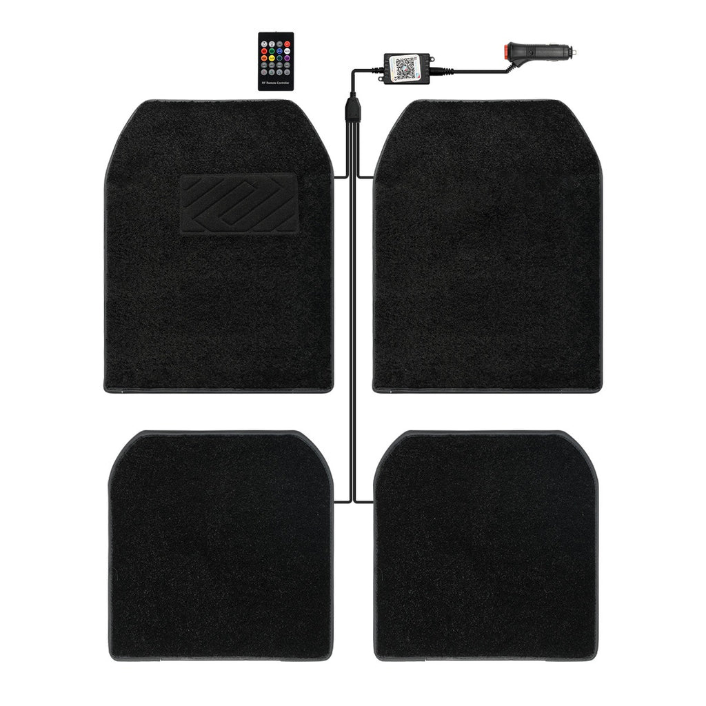 Car LED Starry RGB Luminous Foot Mat