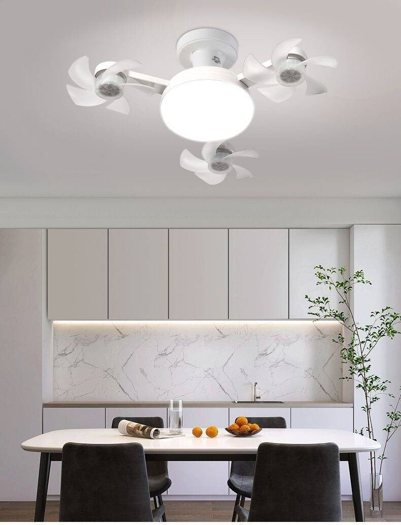 E27 Screw Living Room Strong Wind Fan Lamp