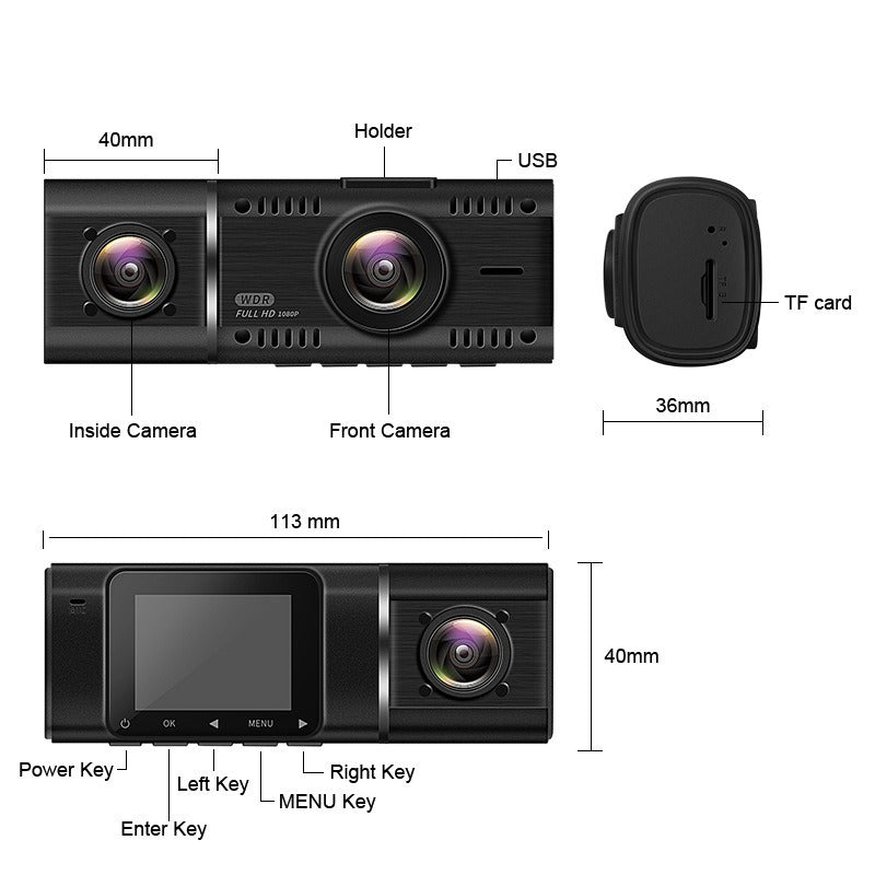 Driving Recorder Car Camera 1080P