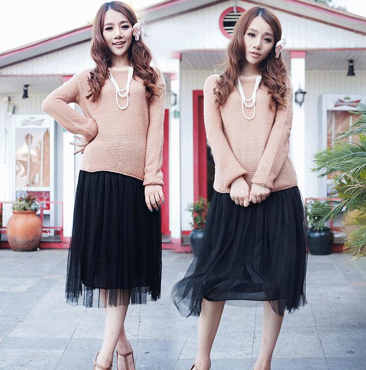 LIVA Tulle Maxi Skirt with Fluffy Design
