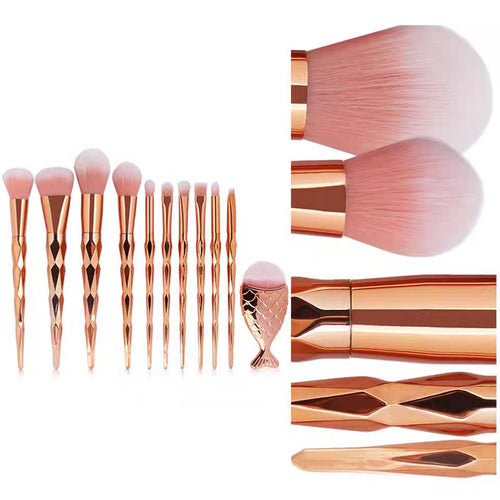 11-Piece Unicorn Gradient Makeup Brush Set