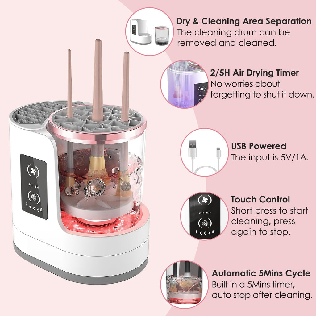 4-in-1 Electric Makeup Brush Cleaner