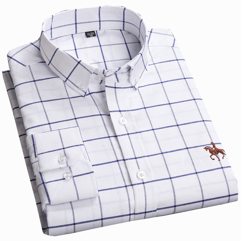 Men's Long Sleeve Oxford Shirt in Plus Sizes 38-46