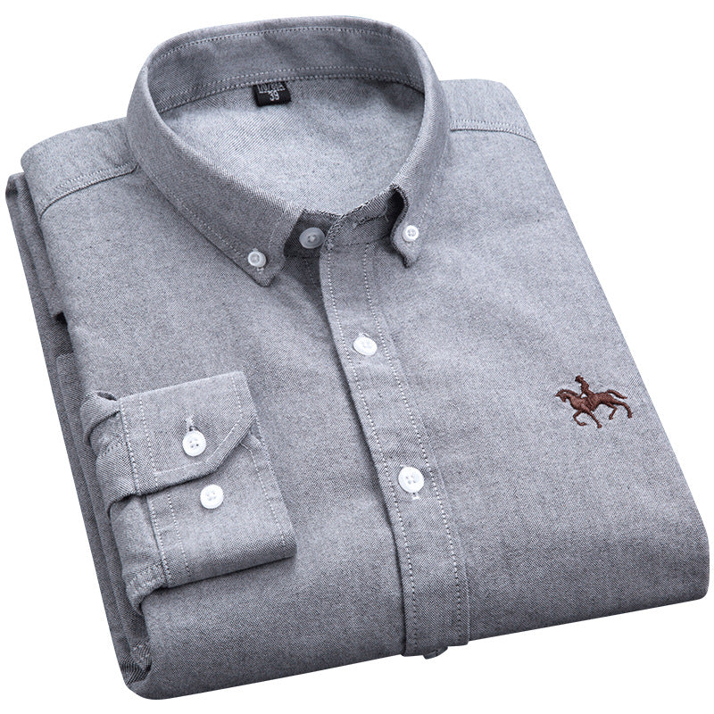 Men's Long Sleeve Oxford Shirt in Plus Sizes 38-46