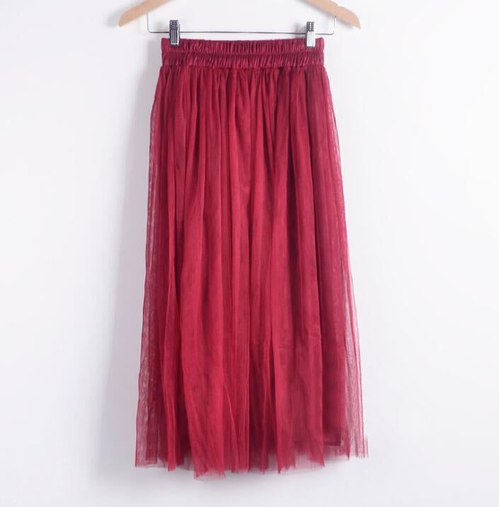 LIVA Tulle Maxi Skirt with Fluffy Design