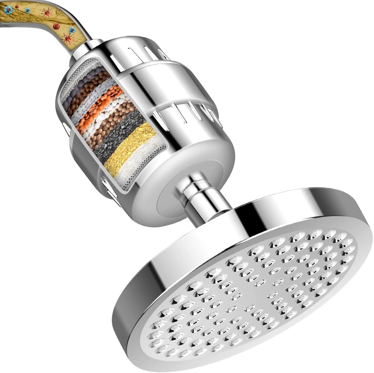 15-Level 6-Inch Supercharged Shower Set